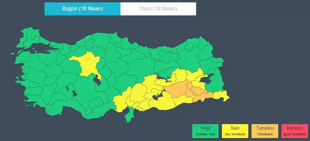 Meteoroloji'den hafta sonu için peş peşe uyarı: 19 ilimize 'turuncu' ve 'sarı' kod! 4