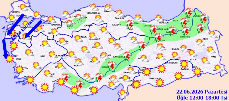 O bölgelerde kuvvetli olacak! Bugün hava nasıl, pazartesi hava nasıl olacak? 5