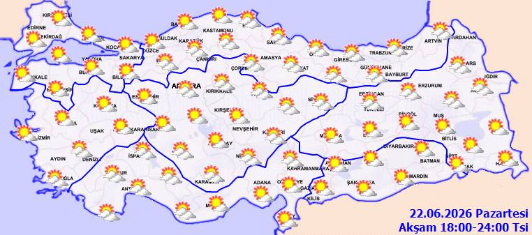 O bölgelerde kuvvetli olacak! Bugün hava nasıl, pazartesi hava nasıl olacak? 6