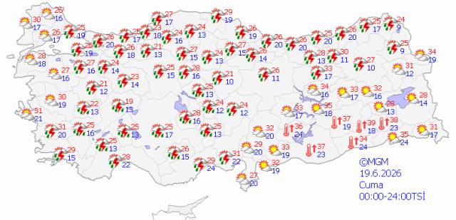 Meteoroloji'den sarı kod: Hava sıcaklıkları 4 derece birden düşüyor, 15 il için sağanak yağışla beraber sel tehlikesi! 9