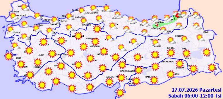 Meteoroloji: O bölgelerde kuvvetli olacak! Bugün hava nasıl, pazartesi hava nasıl olacak? 3