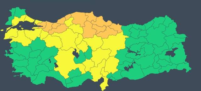 Meteoroloji hafta sonu için alarm verdi: O bölgeler için sarı ve turuncu kodlar peş peşe geldi! 4
