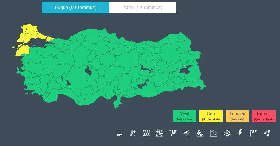 Meteoroloji'den ve AKOM'dan Sarı Kod: Saat verildi, İstanbul dahil 5 ilde kuvvetli olacak! 3