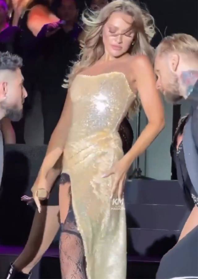 Hadise’nin sürpriz hareketi hayranlarını şaşkına uğrattı: Sahneden inip hayranını böyle öptü! 3