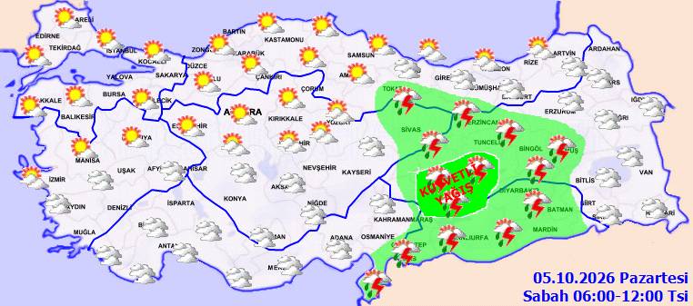 Meteoroloji, o bölgeleri uyardı: Kuvvetli yağışlar geliyor! Bugün hava nasıl, Pazartesi hava nasıl olacak? 6