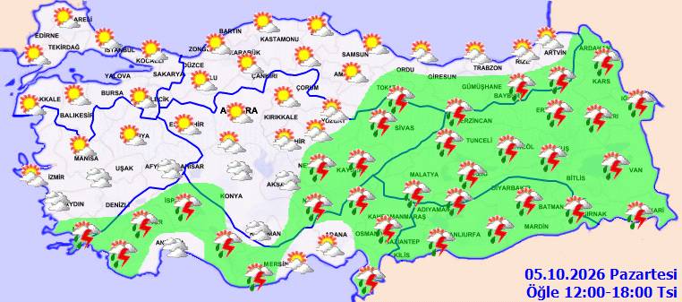 Meteoroloji, o bölgeleri uyardı: Kuvvetli yağışlar geliyor! Bugün hava nasıl, Pazartesi hava nasıl olacak? 7