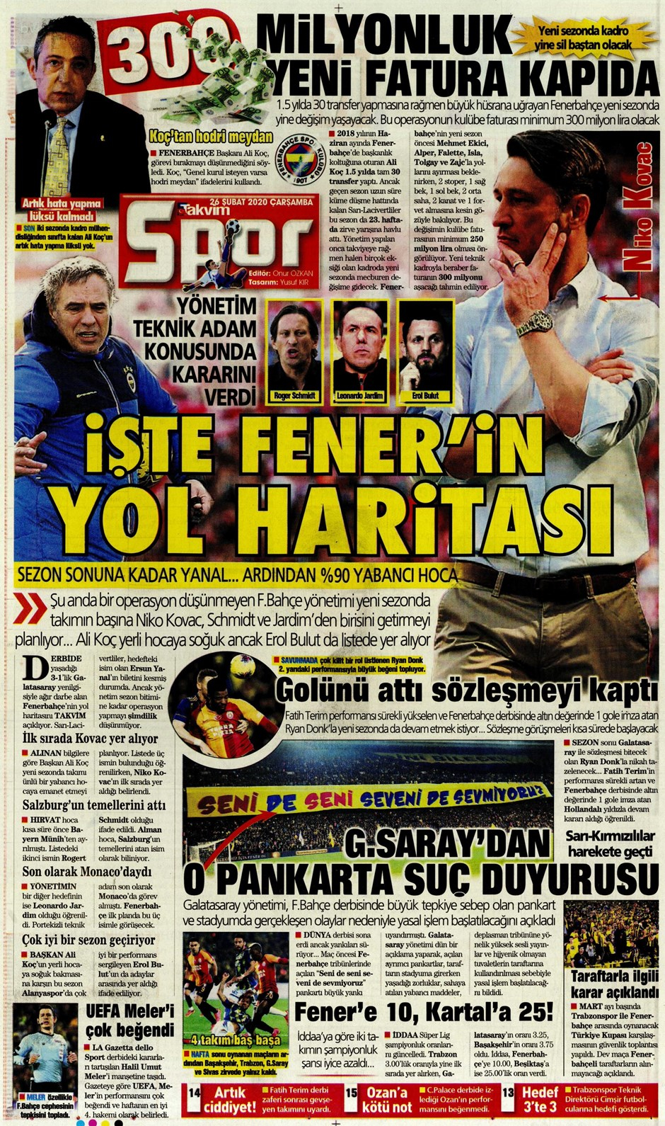 İşte 26 Şubat günün spor manşetleri! Haftanın önemli spor gelişmeleri 16