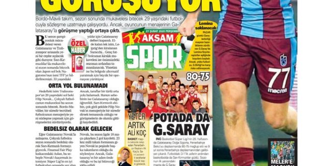 İşte 27 Şubat günün spor manşetleri! Haftanın önemli spor gelişmeleri