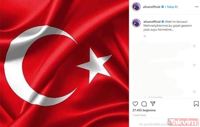 Tüm Türkiye şehitlerine ağlıyor! Ünlülerden Mehmetçiğe destek mesajı 8