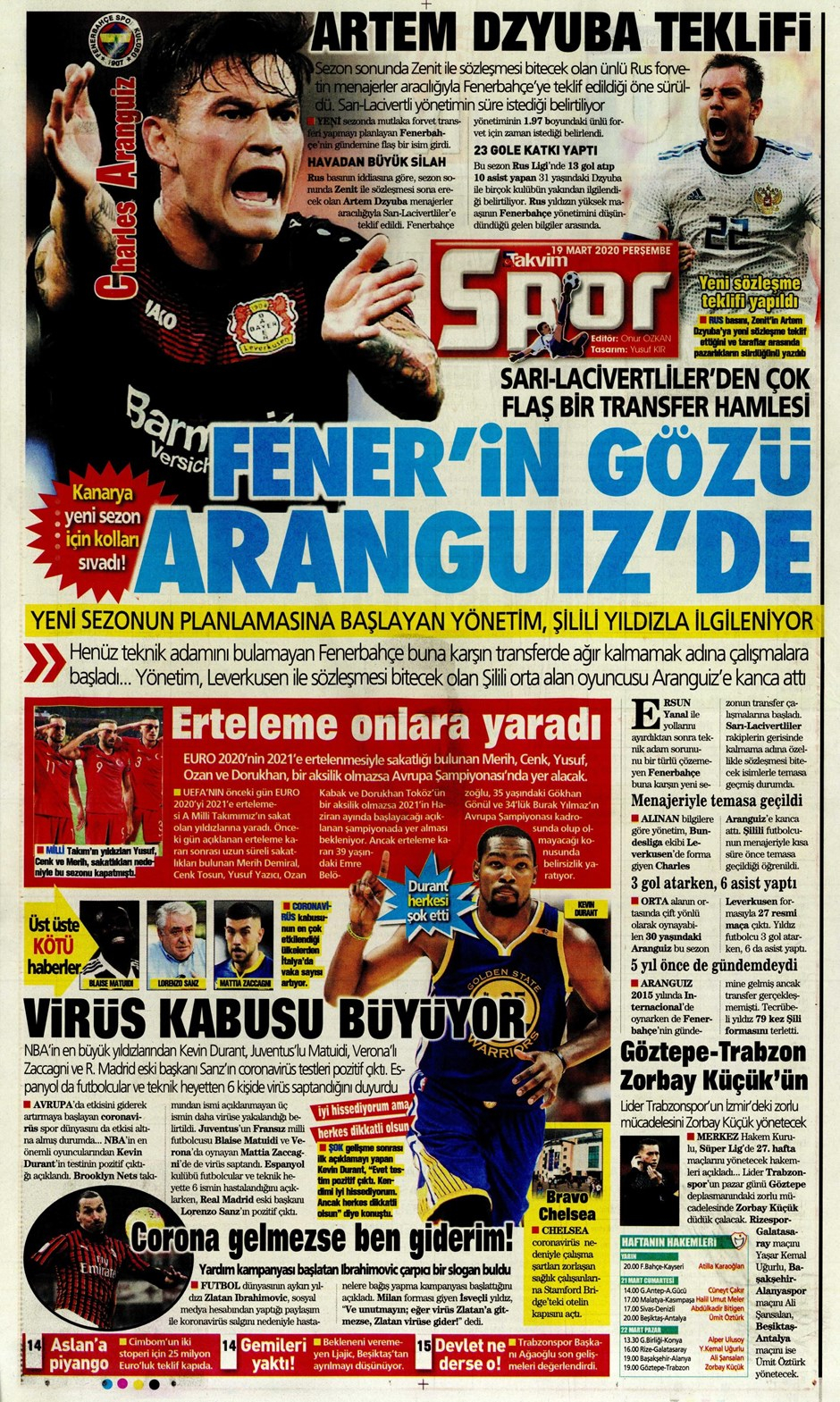 İşte 19 Mart günün spor manşetleri! Haftanın önemli spor gelişmeleri 15