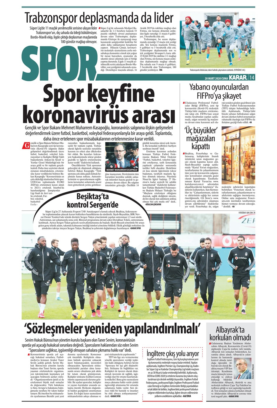 İşte 20 Mart günün spor manşetleri! Haftanın önemli spor gelişmeleri 4