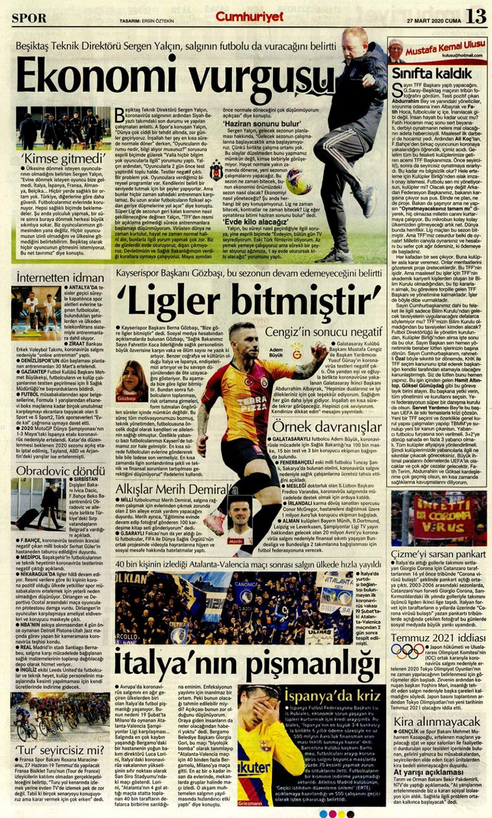 İşte 27 Mart günün spor manşetleri! Haftanın önemli spor gelişmeleri 3