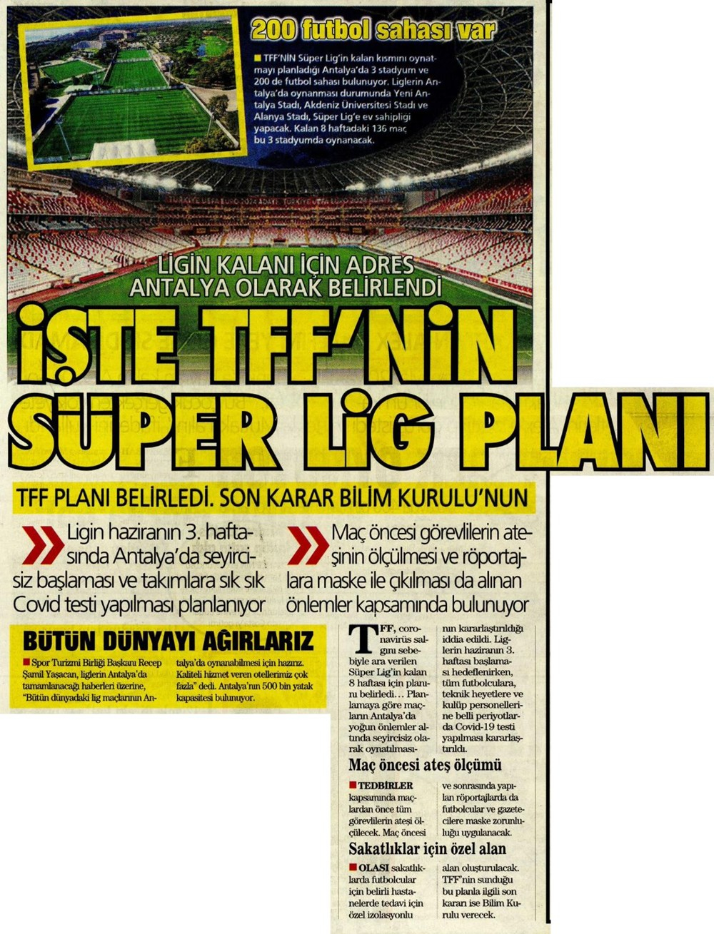 İşte 20 Nisan günün spor manşetleri! Haftanın önemli spor gelişmeleri 1