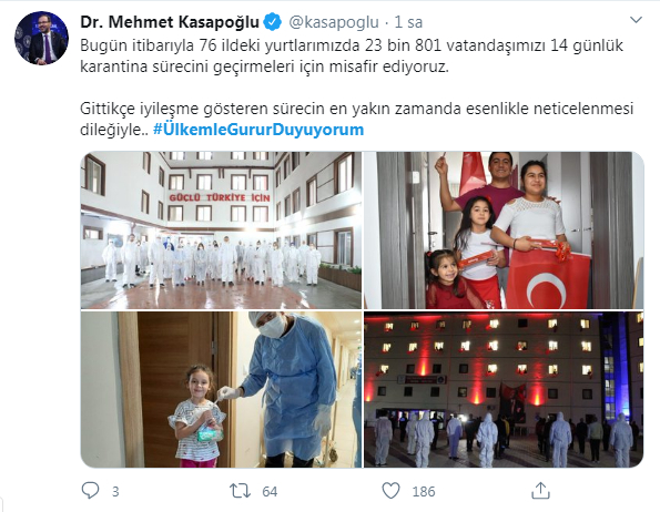 Son koronavirüs takvimiyle Türkiye bugün #ÜlkemleGururDuyuyorum dedi 13