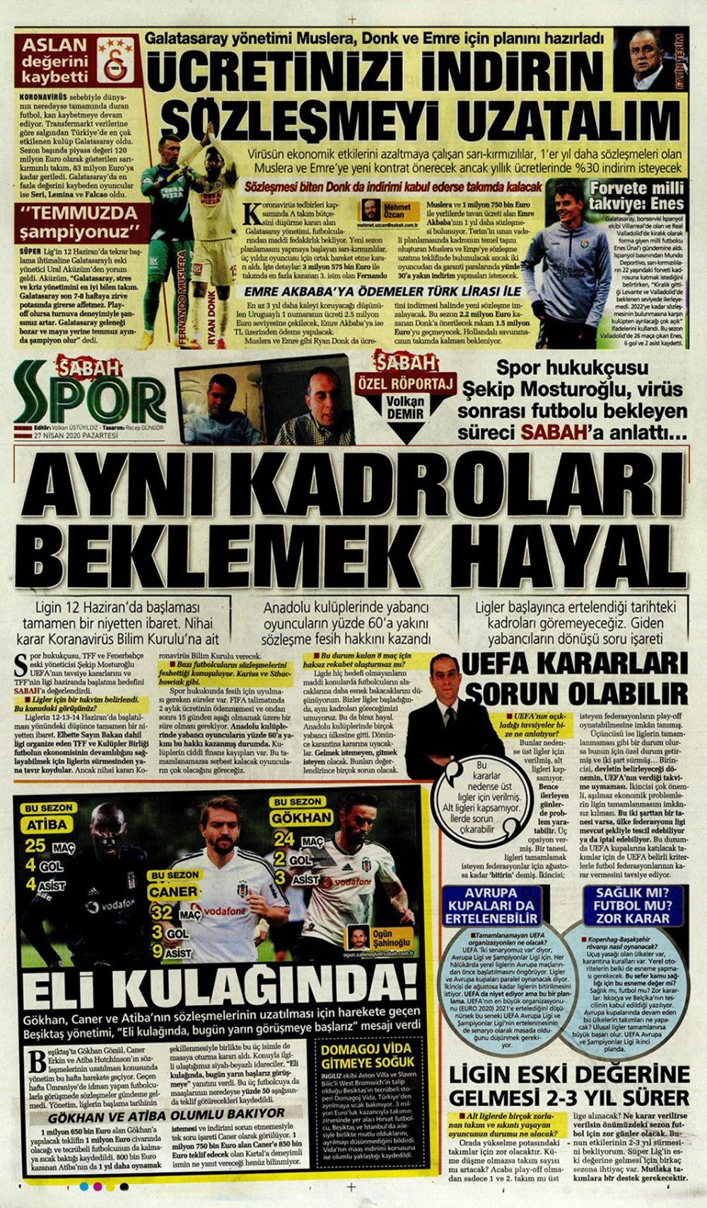 İşte 27 Nisan günün spor manşetleri! Haftanın önemli spor gelişmeleri 7