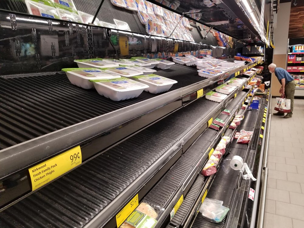 ABD'de koronavirüs nedeniyle market reyonları boşaldı 7