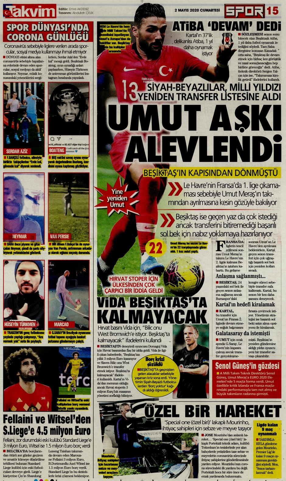 İşte 2 Mayıs günün spor manşetleri! Haftanın önemli spor gelişmeleri 10