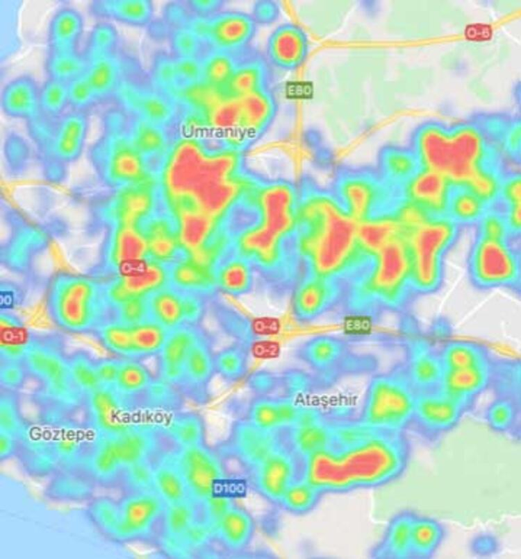 'Hayat Eve Sığar' uygulaması güncellendi! İşte İstanbul'un bölge bölge koronavirüs haritası 16