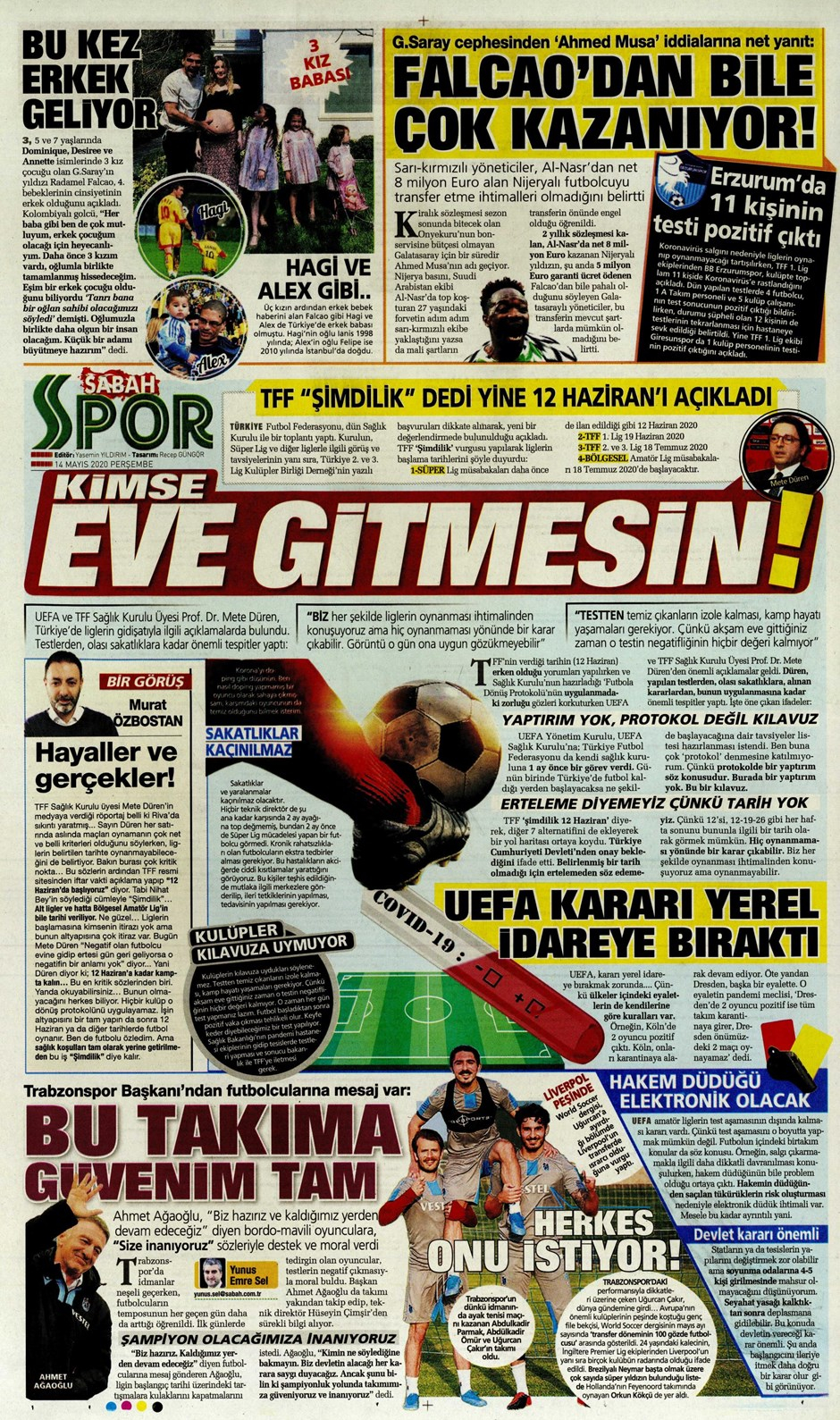 İşte 14 Mayıs günün spor manşetleri! Haftanın önemli spor gelişmeleri 6