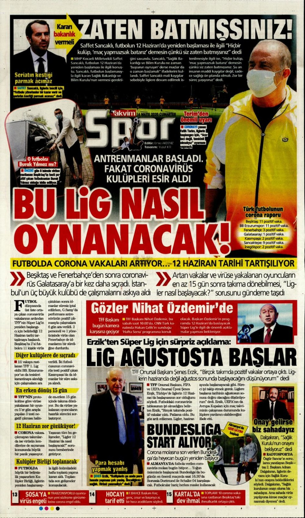 İşte 16 Mayıs günün spor manşetleri! Haftanın önemli spor gelişmeleri 10