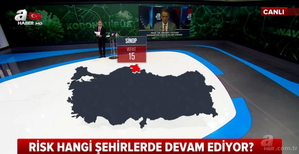 İşte il il koronavirüsten vefat edenlerin sayısı 25