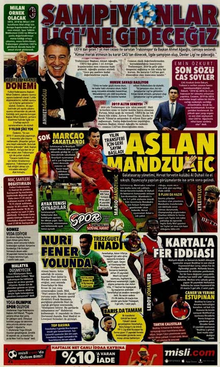 5 Haziran spor manşetleri! Transfer piyasası hareketlendi 13