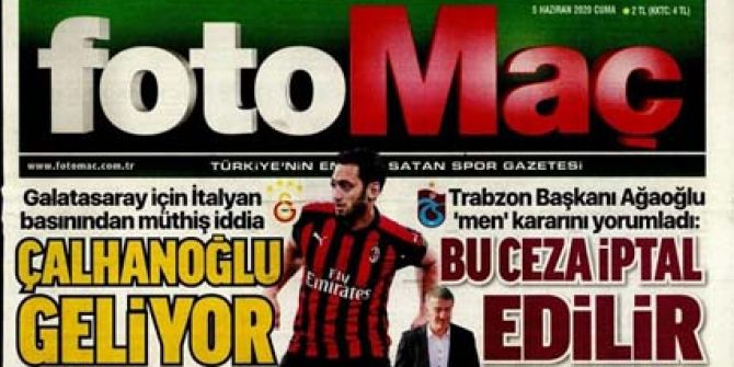 5 Haziran spor manşetleri! Transfer piyasası hareketlendi