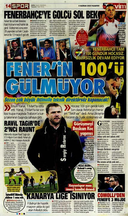 8 Haziran spor manşetleri! Fener için sürpriz hoca adayı 2