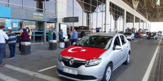 Sabiha Gökçen'deki asker uğurlamasında koronavirüs tedbirleri uygulandı