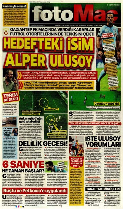 23 Haziran spor manşetleri! Fener'in hocası belli oldu, Trabzon'a Alanya'da çelme 8