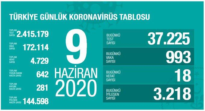 Koronavirüste dikkat çeken veriler! İşte Haziran ayının koronavirüs tablosu 10