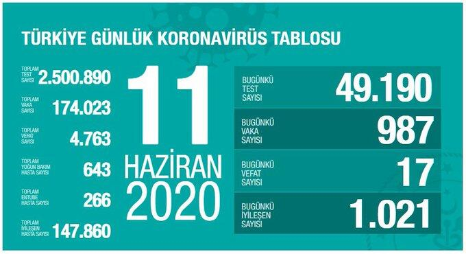 Koronavirüste dikkat çeken veriler! İşte Haziran ayının koronavirüs tablosu 12