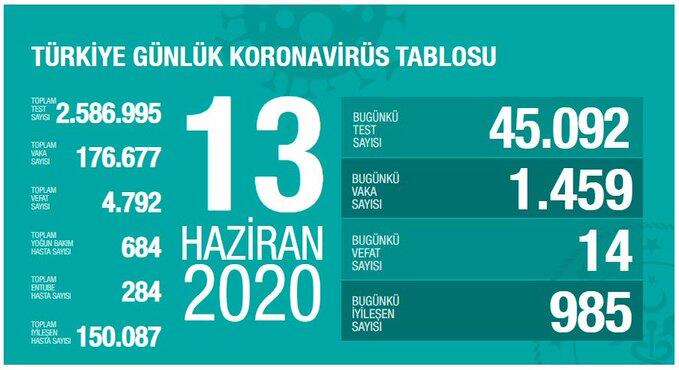 Koronavirüste dikkat çeken veriler! İşte Haziran ayının koronavirüs tablosu 14