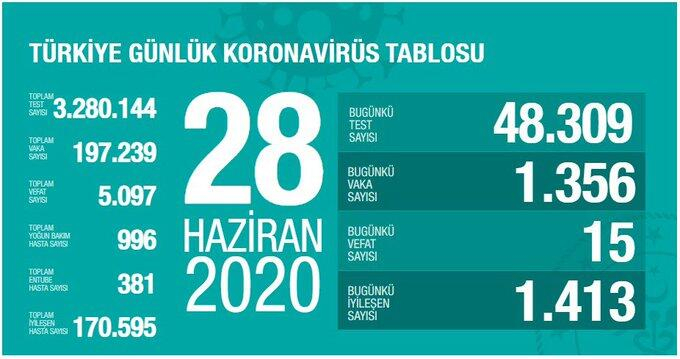 Koronavirüste dikkat çeken veriler! İşte Haziran ayının koronavirüs tablosu 29