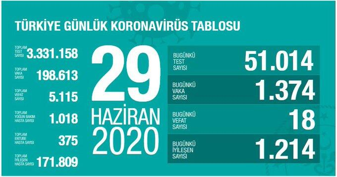 Koronavirüste dikkat çeken veriler! İşte Haziran ayının koronavirüs tablosu 30