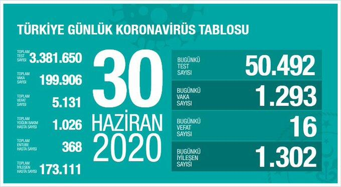 Koronavirüste dikkat çeken veriler! İşte Haziran ayının koronavirüs tablosu 31