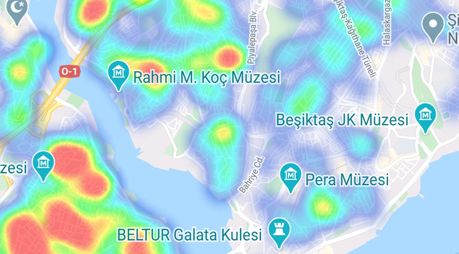 "Hayat Eve Sığar" uygulamasına göre ilçe ilçe İstanbul'un koronavirüs yoğunluk haritası 13