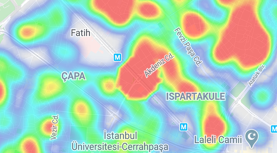 "Hayat Eve Sığar" uygulamasına göre ilçe ilçe İstanbul'un koronavirüs yoğunluk haritası 20