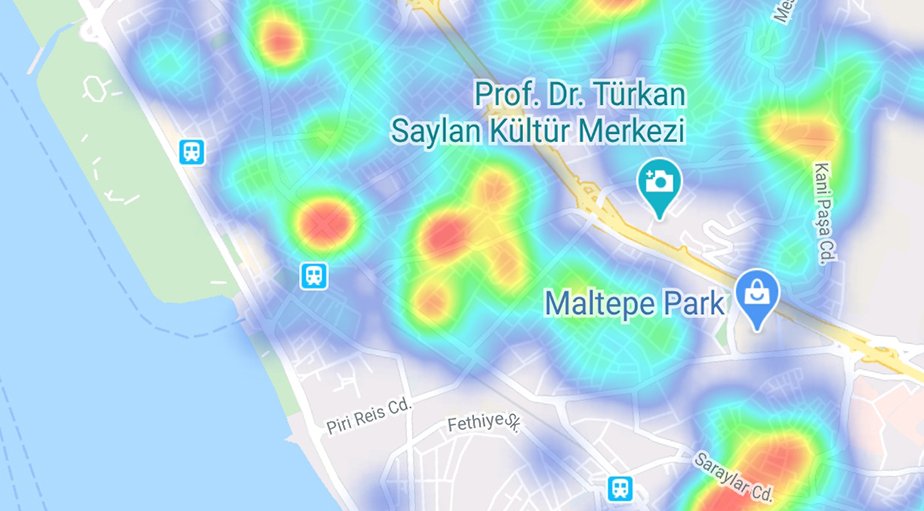"Hayat Eve Sığar" uygulamasına göre ilçe ilçe İstanbul'un koronavirüs yoğunluk haritası 27