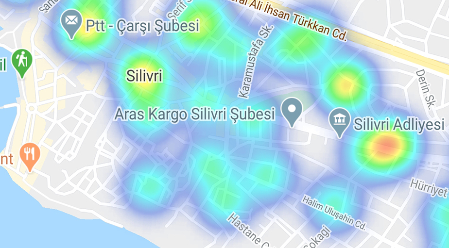 "Hayat Eve Sığar" uygulamasına göre ilçe ilçe İstanbul'un koronavirüs yoğunluk haritası 31