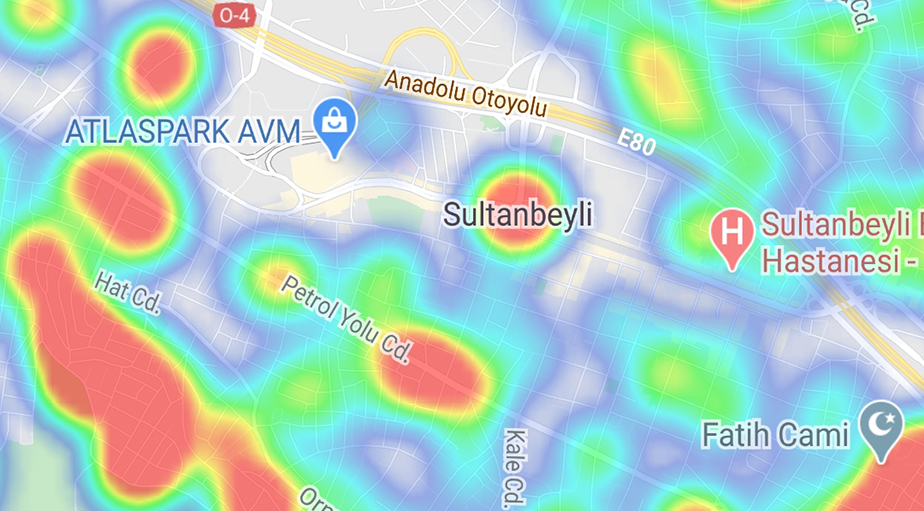 "Hayat Eve Sığar" uygulamasına göre ilçe ilçe İstanbul'un koronavirüs yoğunluk haritası 32
