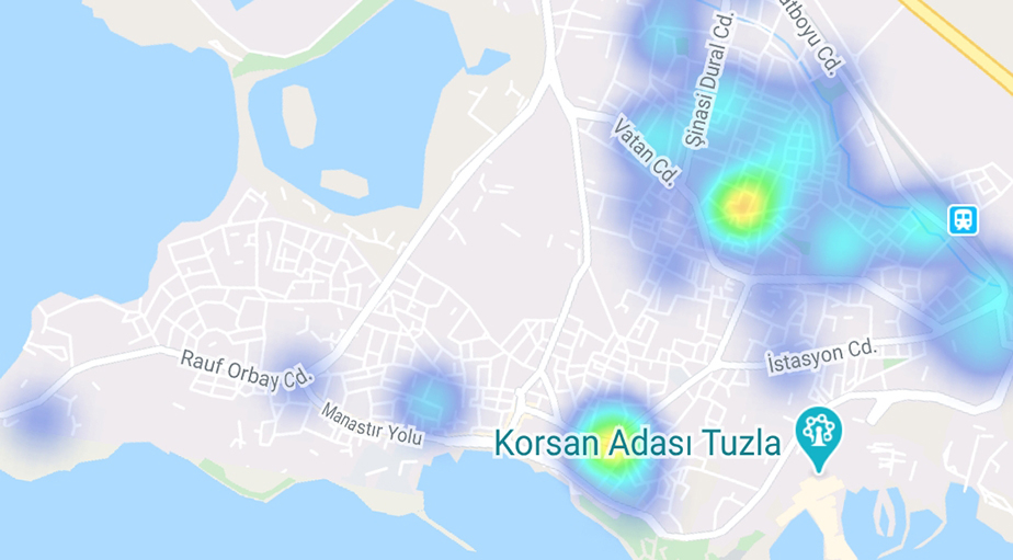 "Hayat Eve Sığar" uygulamasına göre ilçe ilçe İstanbul'un koronavirüs yoğunluk haritası 36