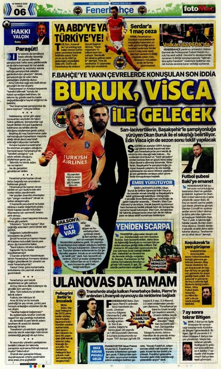 10 Temmuz günün spor manşetleri! 12