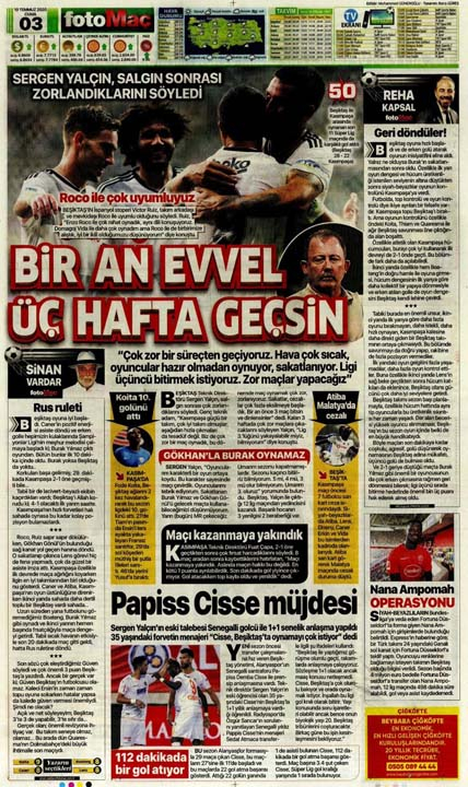 10 Temmuz günün spor manşetleri! 14