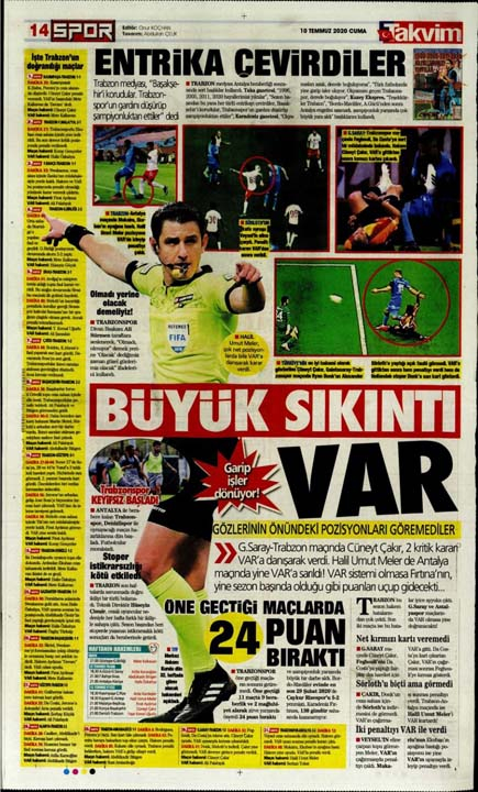 10 Temmuz günün spor manşetleri! 9