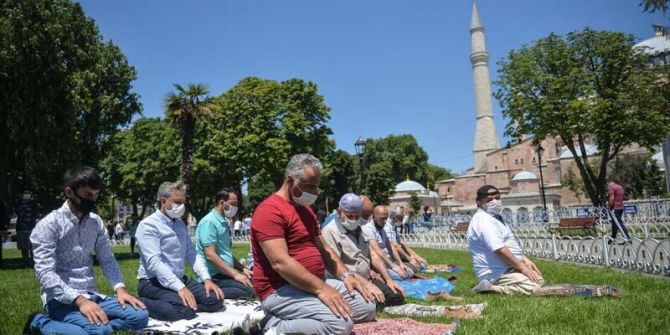 Ayasofya'daki hareketlilik bugün de devam ediyor!