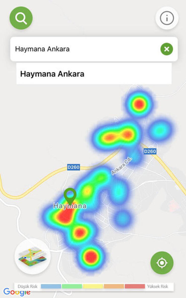 İlçelere göre koronavirüs yoğunluk haritası 14