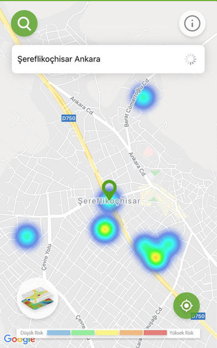 İlçelere göre koronavirüs yoğunluk haritası 16