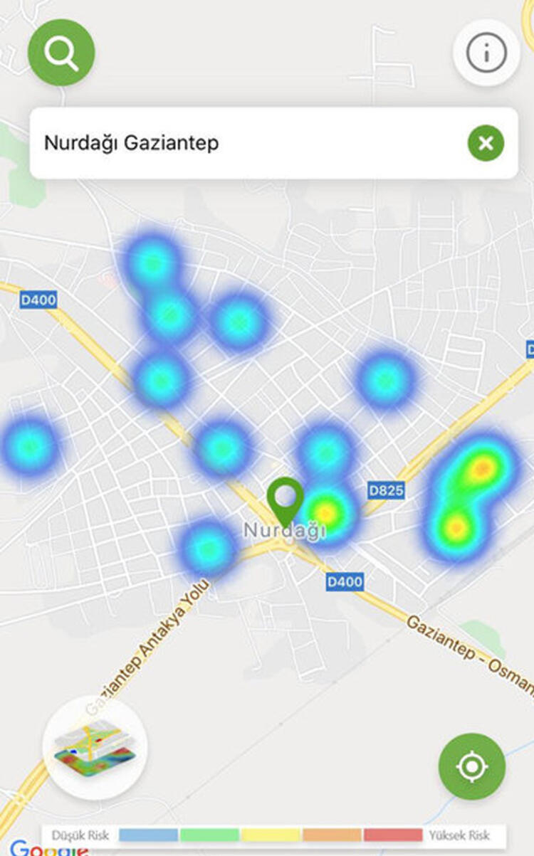 İlçelere göre koronavirüs yoğunluk haritası 24