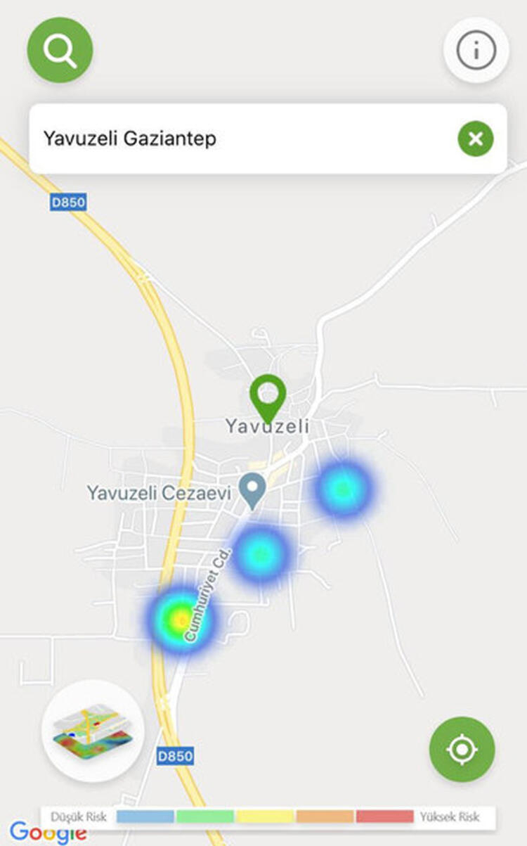 İlçelere göre koronavirüs yoğunluk haritası 28